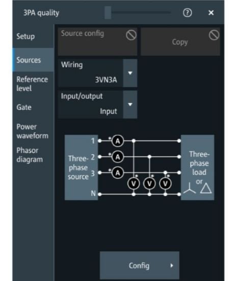 3VN3A setup applicable for star/wye configuration