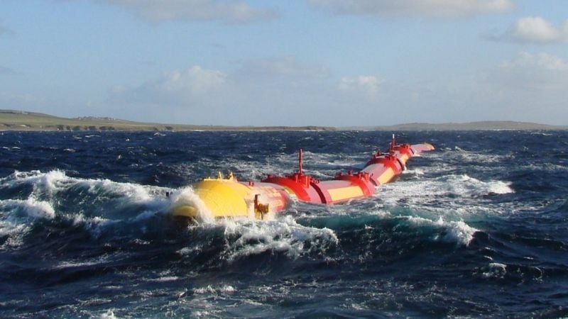 Attenuator type of wave energy converter