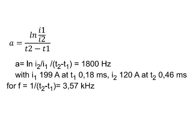 Damp-Oscillation Solution for Validation of the Nanocrystalline Core for Common Mode Choke Eq2