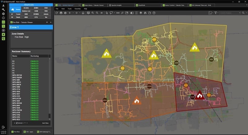 Figure 1. Shown here is the kind of SCADA (Supervisory Control andData Acquisition) software interface used by a utilities company for monitoringand managing an electrical grid. Images used courtesy of Emerson / AspecTech.