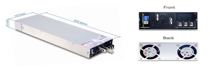 The NSP-2400 Series is a 2400 W AC-DC high-reliability enclosed power supply.