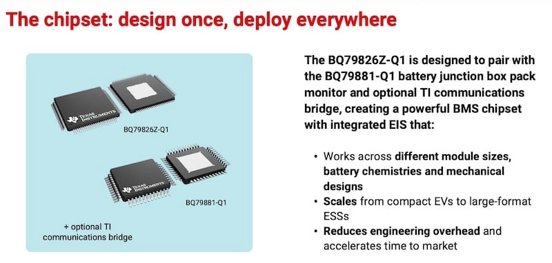 The BQ79826Z-Q1 is designed to be scalable, working across different module sizes, battery chemistries and mechanical designs.