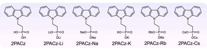 Of the chemical compounds tested, the 2PACz-K (with potassium) performed the best.