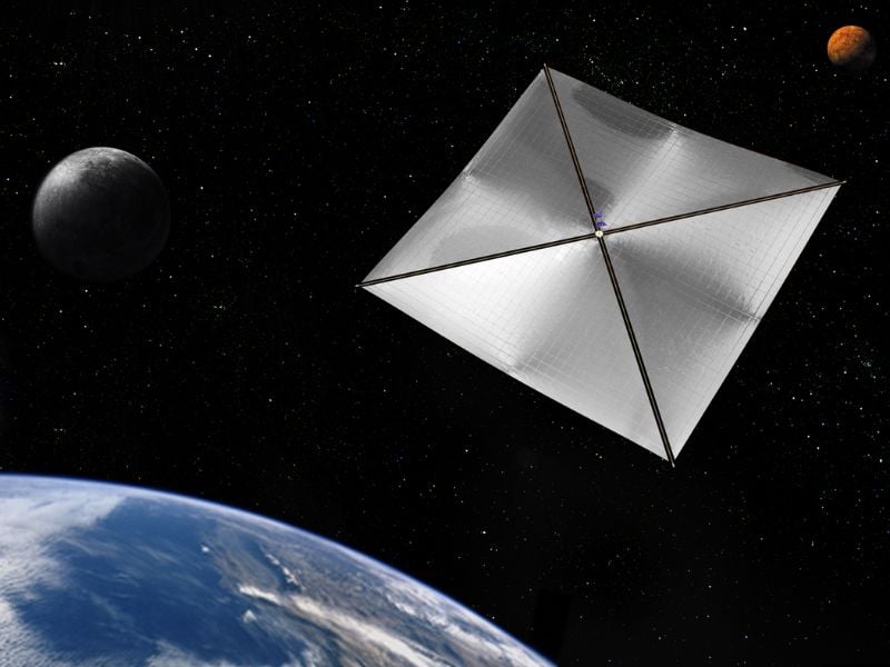 One concept of an orbiting satellite for space-based solar