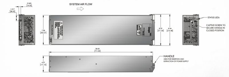 Outline drawing and pinout for the TPF12500-385