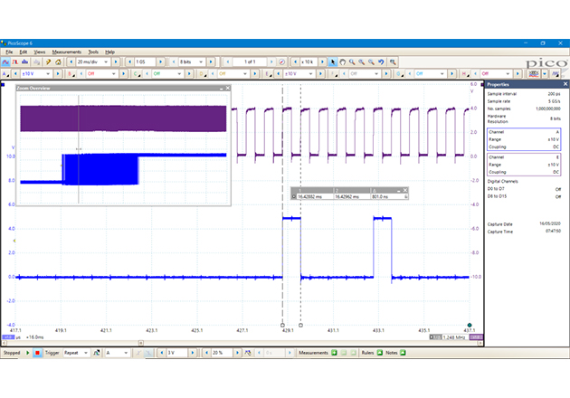 PicoScope 6000E Series ultra-deep-memory oscilloscopes Figure
