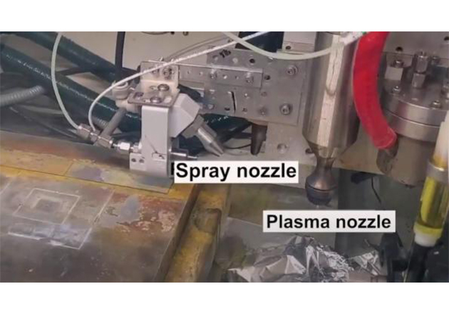 The Stanford team used rapid spray plasma processing to create their perovskite modules.