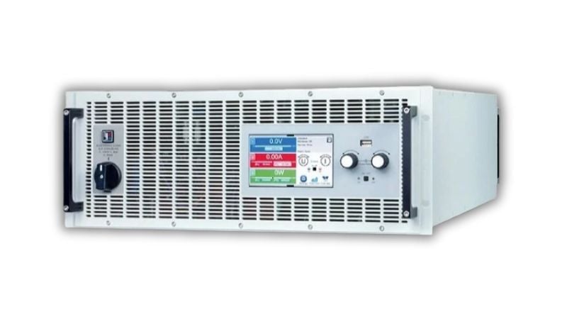 The EA-ELR 21000-80 4U HS is a 30 kW regenerative load module rated for up to 1,000 V and 80 A.