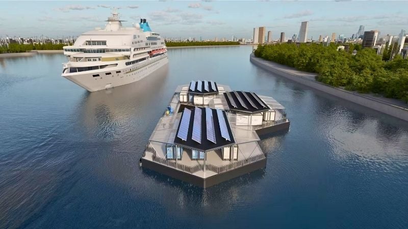 The floating hydrogen power hub.