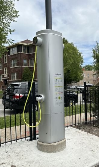 Voltpost charger in Oak Park, Illinois