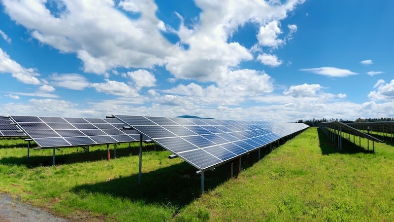 clouds shading the solar panels