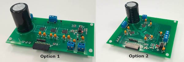 PCB layout of Option 1 and Option 2