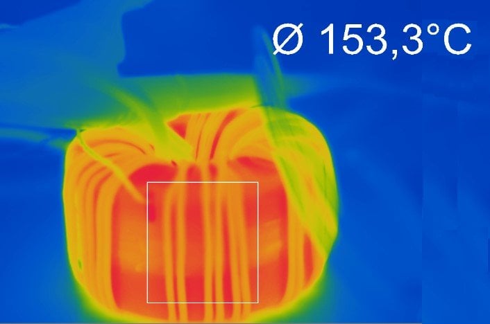 IR image of the LCP sample during the test.