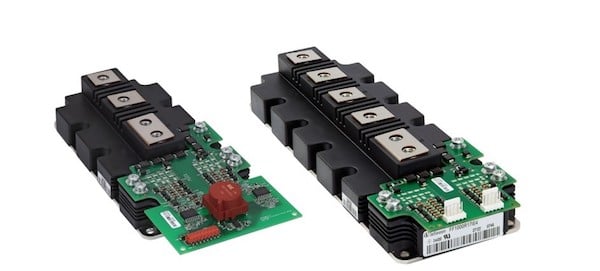 Dual-Channel driver 2ED250E12_F and booster stage MA300E17 mounted to the according power module