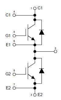 Dual switch IGBT module HiPak1