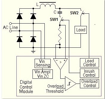 Circuit Schematic for Digital Inrush Controller