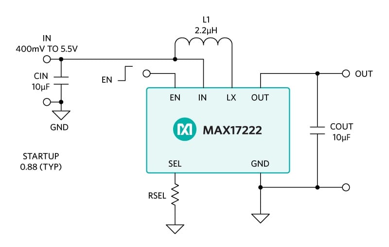 400mV to 5.5V Input Synchronous Boost Converter with True Shutdown ...