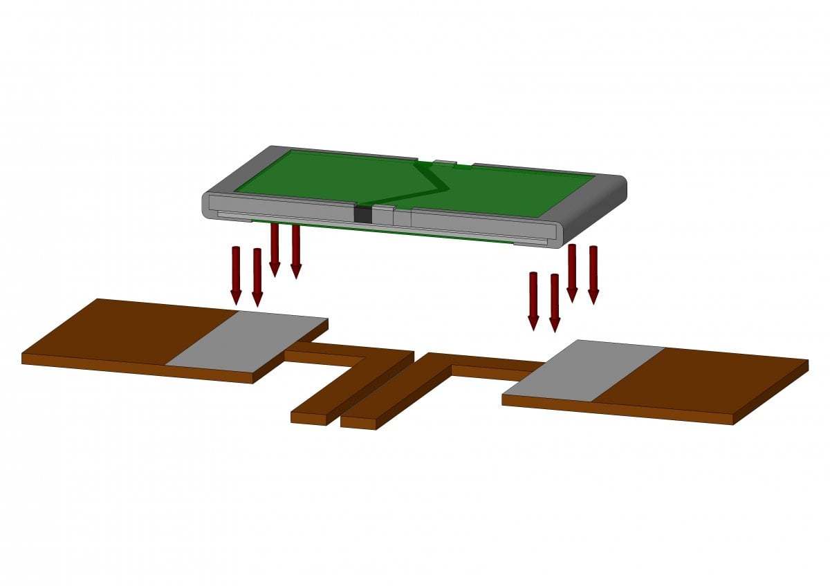 Figure 1: Sensible layout for optimising the temperature coefficient of a measurement resistor.