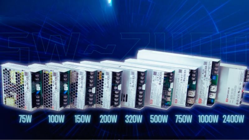 Mean Well Unveils 500 / 750 W AC-DC Power Supply With PFC - New Products