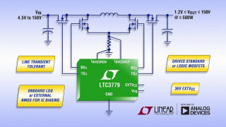 150V Synchronous Buck-Boost Controller Eliminates Surge Protection Devices