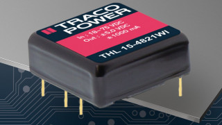 15 Watt Cost-Optimized High-Efficiency DC-DC Converters from Traco Power