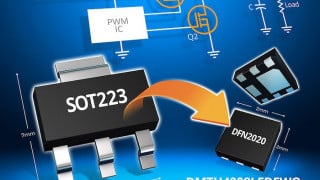 Diodes Incorporated announced the introduction of the 40V-rated DMTH4008LFDFWQ and 60Vrated DMTH6016LFDFWQ automotive-compliant MOSFETs