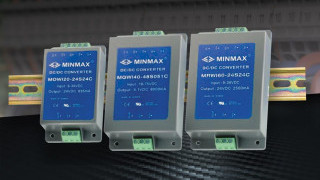 20 / 40 / 60 Watt DC-DCs with 4:1 Input in DIN Rail or Chassis Mount