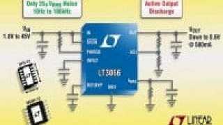 45V 500mA LDO offers 25&micro;VRMS Noise and 60dB PSRR at 1MHz