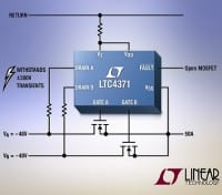 Negative Supply Ideal Diode-OR Controller handles &plusmn;300V Transients