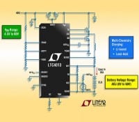 60V-Input Charger Delivers 20A for Pb-A or Li Batteries