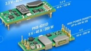 Isolated Eighth-Bricks Deliver 40A at 3.3Vdc or 5Vdc