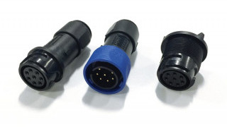 Miniature Circular Power Connectors Handle up to 13A and 600V