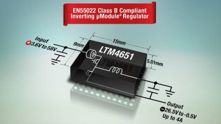 58Vin / 24W Inverting Regulator is EN55022 Class B Compliant