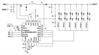 6-Channel, Max 100mA/Ch Boost WLED Driver with 15000:1 Dim Ratio and I2C