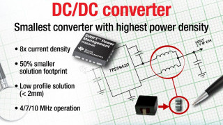 TI unveils industry’s highest power density 12V 10A 10MHz DCDC converter