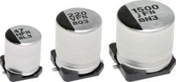 Surface Mount Aluminum Electrolytic Capacitors with ESRs as low as 0.08Ω