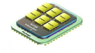 Active Interposer Includes Power Management for 3D Stacked Chiplets