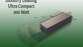 200W AC-DC Power Supply with GaN Switching is 2.5-X Smaller