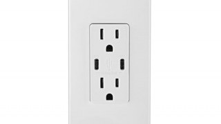 Dual Type-C with Power Delivery USB Charger Receptacle