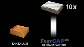 470mF Board-Mountable Ultracaps are 2.3mm High