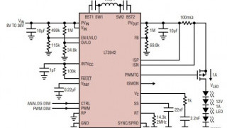 36V, 2A Synchronous Buck-Boost Converter and LED Driver
