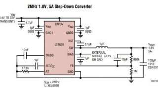 42V, 5A Synchronous Step-Down DC-DC with 2.5µA Quiescent Current
