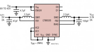 Dual-Channel 2A, 42V, Synchronous Step-Down with 6.2µA Iq