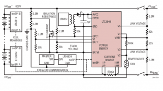 Current, Voltage, and Charge Monitor for High Voltage Battery Packs