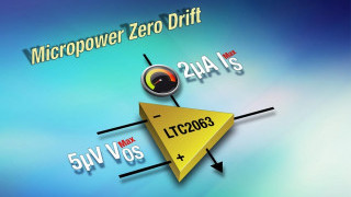 Low-Power Zero-Drift Op Amp Consumes only 1.3μA