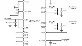 PMIC with Dual 4A/5A Bucks, One 2A Load Switch, and Input Power Supervisor