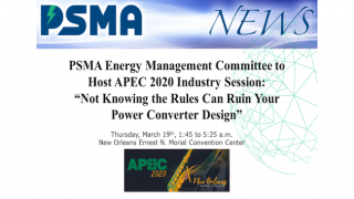 PSMA Energy Management Committee to Host APEC 2020 Industry Session