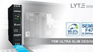 75W DIN Rail Power Supply is 27mm Slim
