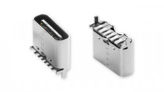60 W Power-Only USB Type C Receptacle Features Vertical Orientation