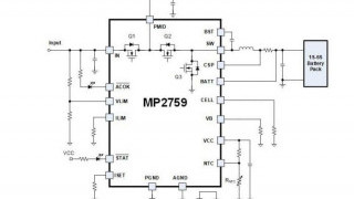 36V 3A Switching Charger with Integrated MOSFETs and Power Path Management